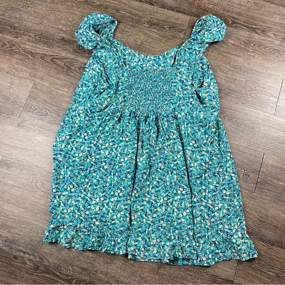 Old Navy Mini Dress Women 4X Colorful Floral Fairy Sleeveless Ruffle Cottagecore - Picture 5 of 8